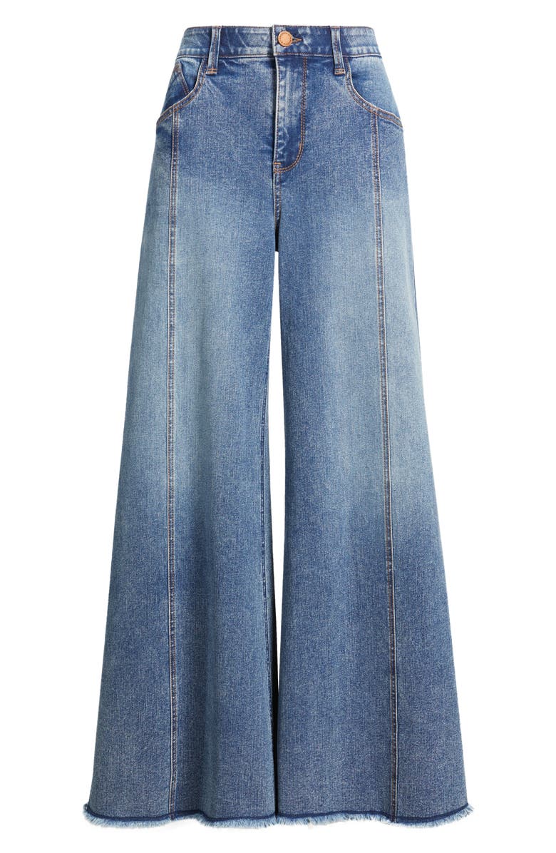 Wit & Wisdom Skyrise Roundup Seamed Super Wide Leg Jeans, Alternate, color, Mid Blue Artisanal