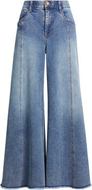Wit & Wisdom Skyrise Roundup Seamed Super Wide Leg Jeans