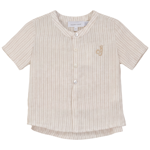 Boys' Striped Short-Sleeve Button Shirt