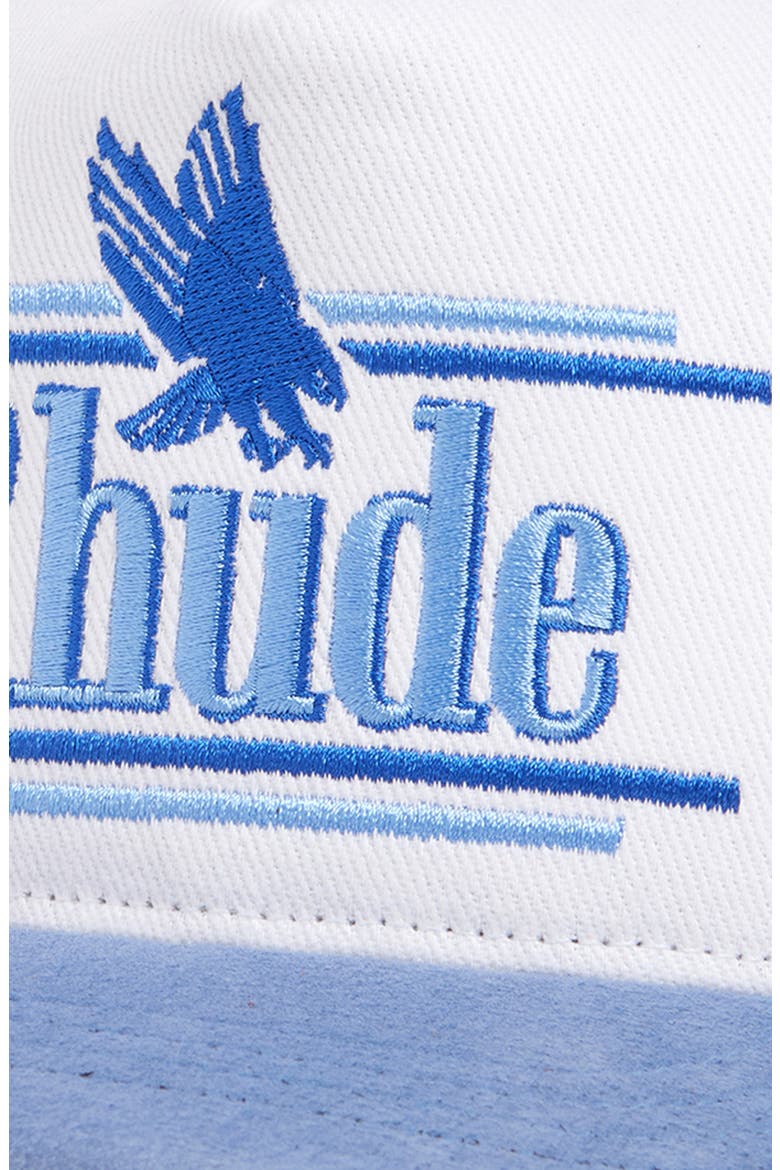 Rossa Logo Embroidered Twill Baseball Cap, Alternate, color, BLUE / WHITE