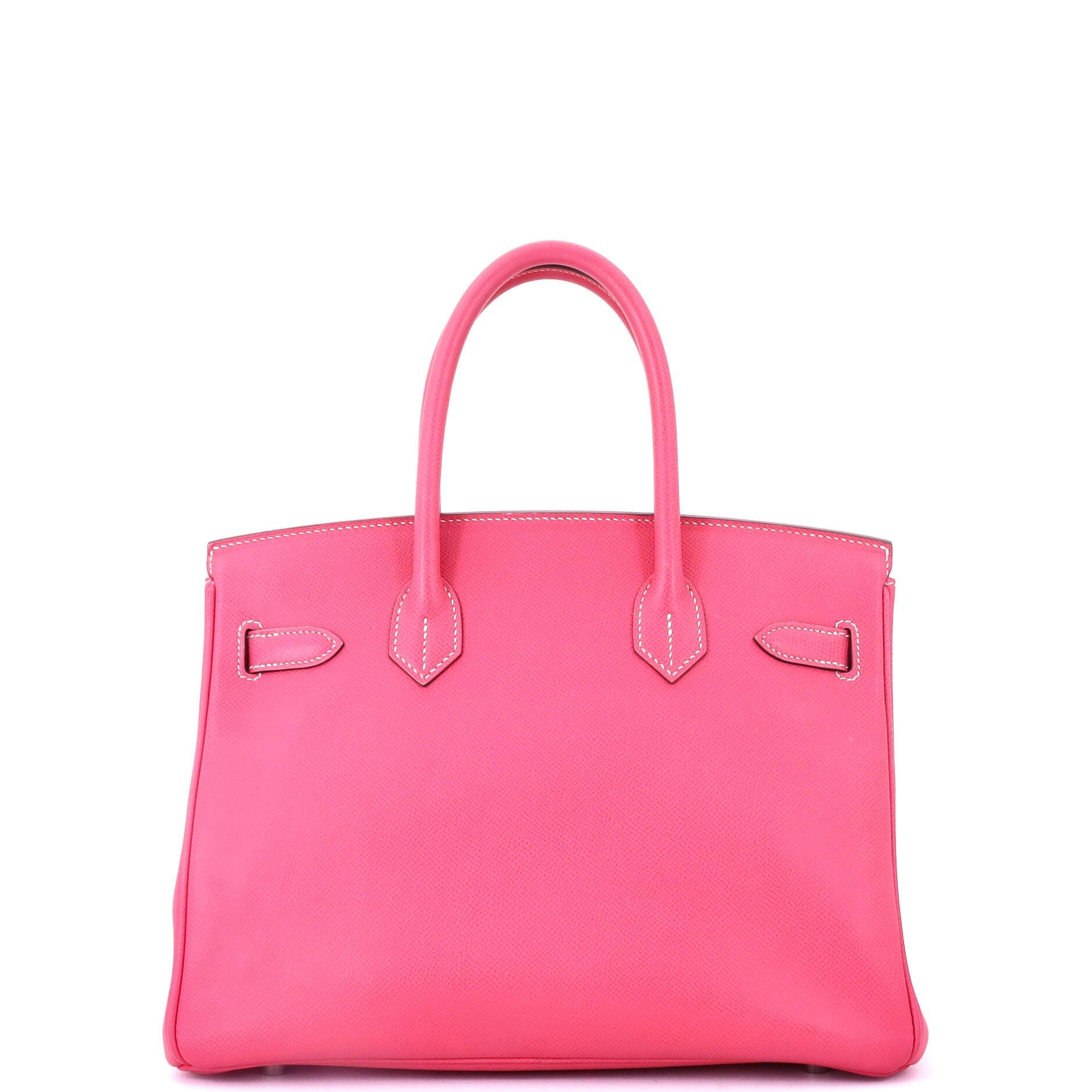 Pre-Owned Hermes Birkin Handbag Pink Epsom with Palladium Hardware 30, Alternate, color, 
