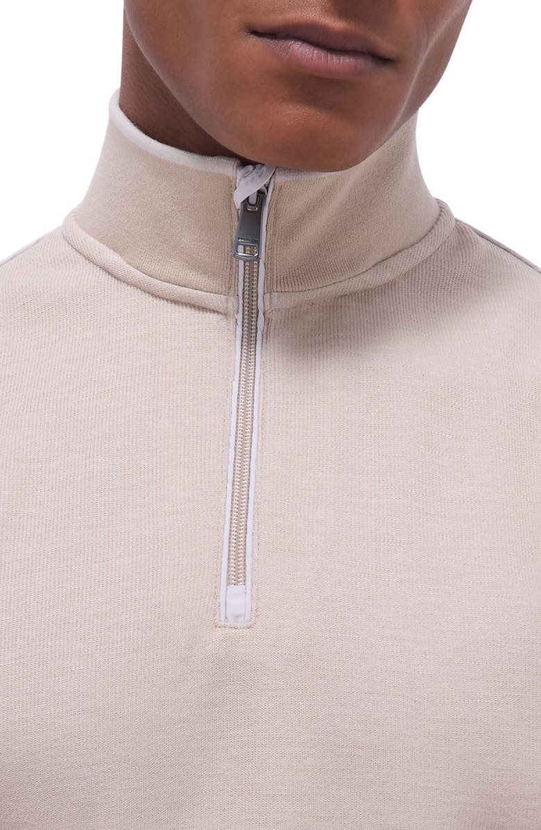 Bugatchi Quarter Zip Performance Pullover, Alternate, color, Sand