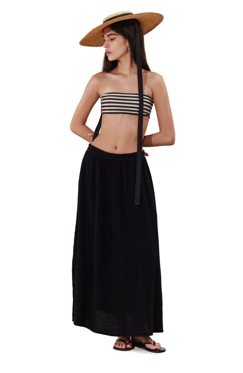 Gottex Beach Life Cloudshore Midi Skirt Cover-Up, Alternate, color, Black