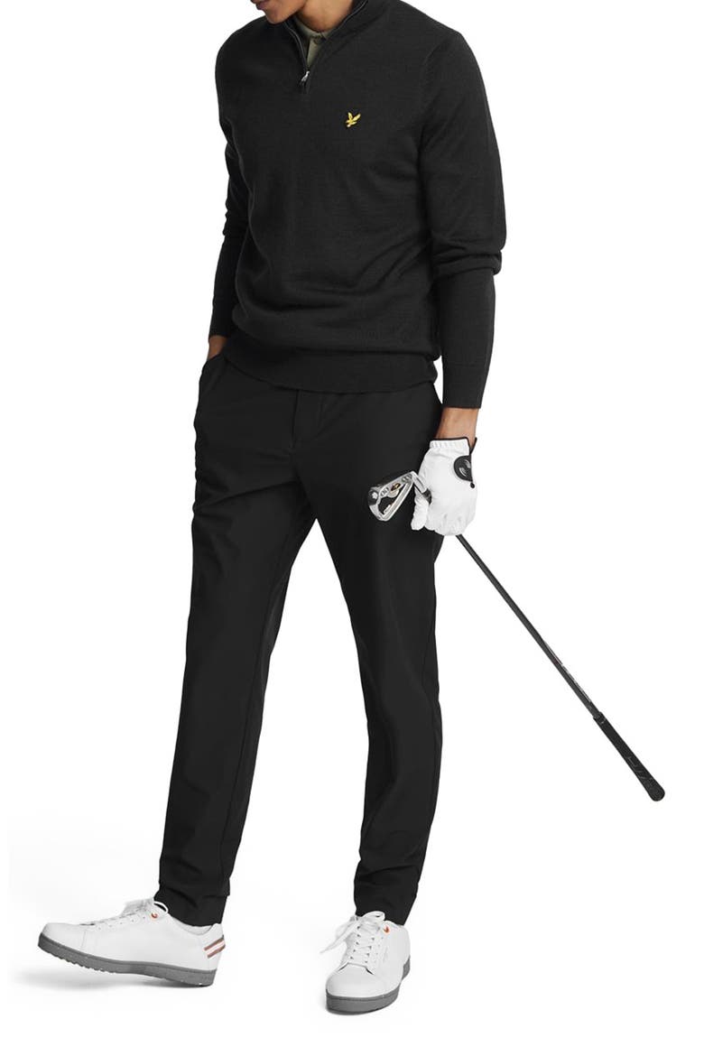 Golf Quarter Zip Merino Sweater, Alternate, color, Jet Black