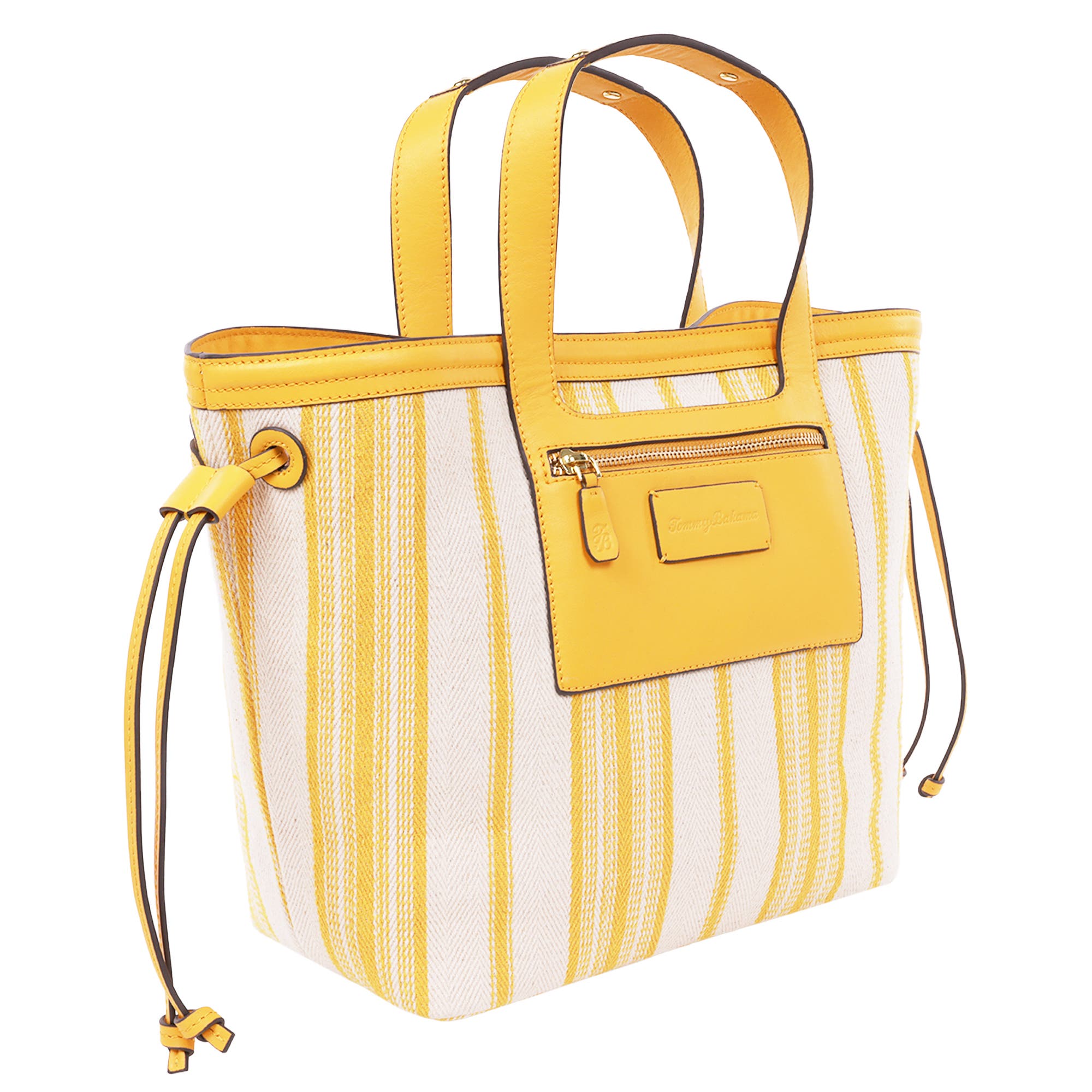 Tommy Bahama Canvas Stripe Large Tote, Alternate, color, Yellow