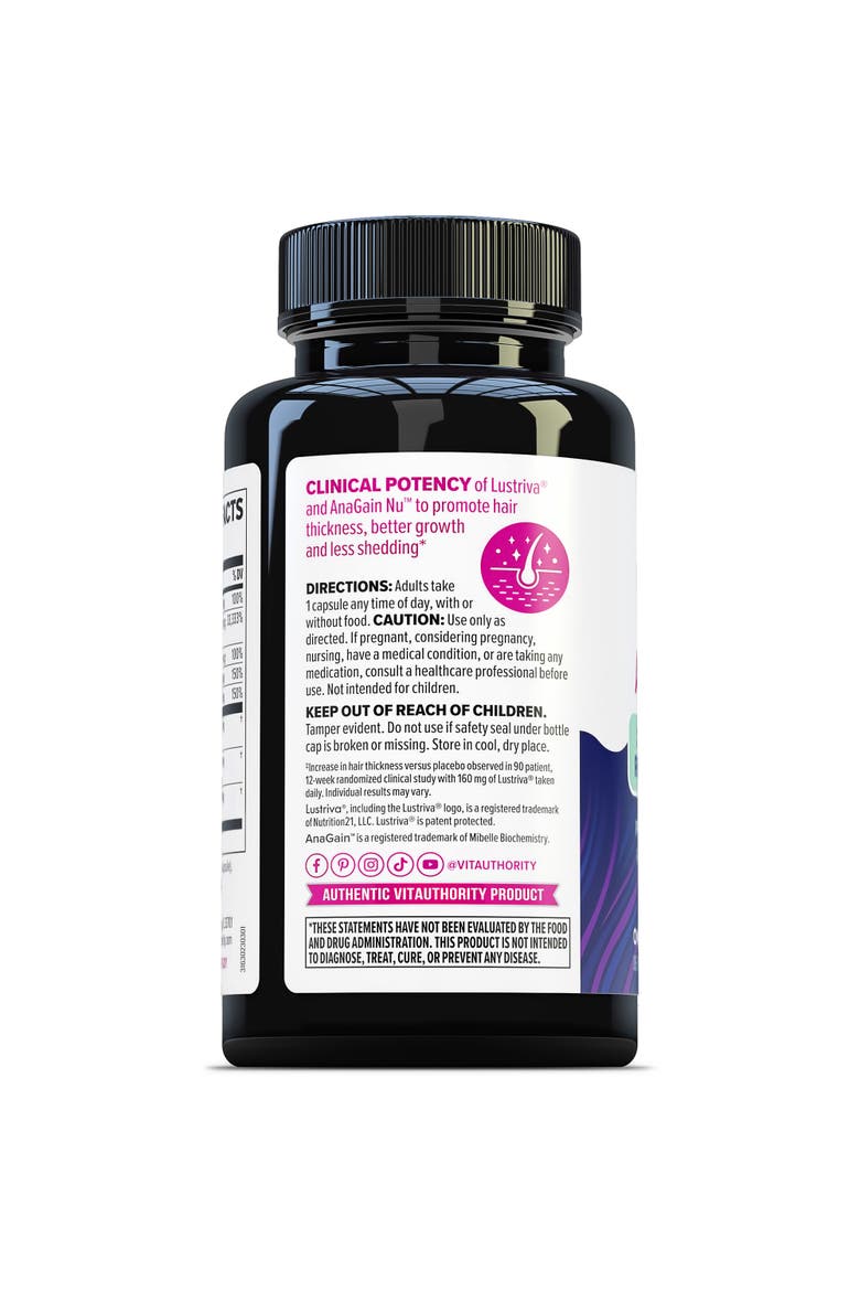 Vita US Hair Growth Activate Capsules, 30ct Bottle, Alternate, color, No Color