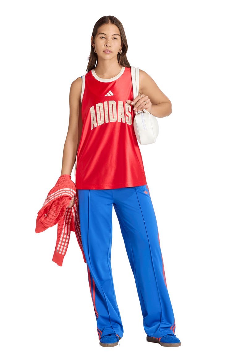 Firebird Recycled Polyester Track Pants, Alternate, color, BLUE/ SEMI LUCID RED