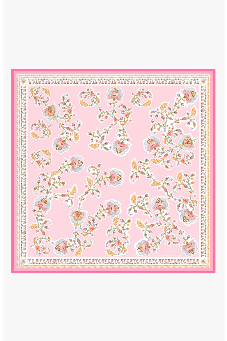 Blush Charm Double Sided Silk Scarf, Main, color, pink
