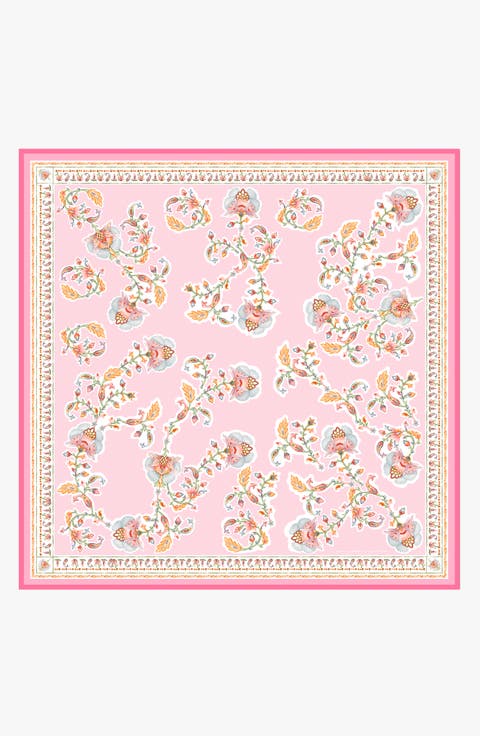 Blush Charm Double Sided Silk Scarf
