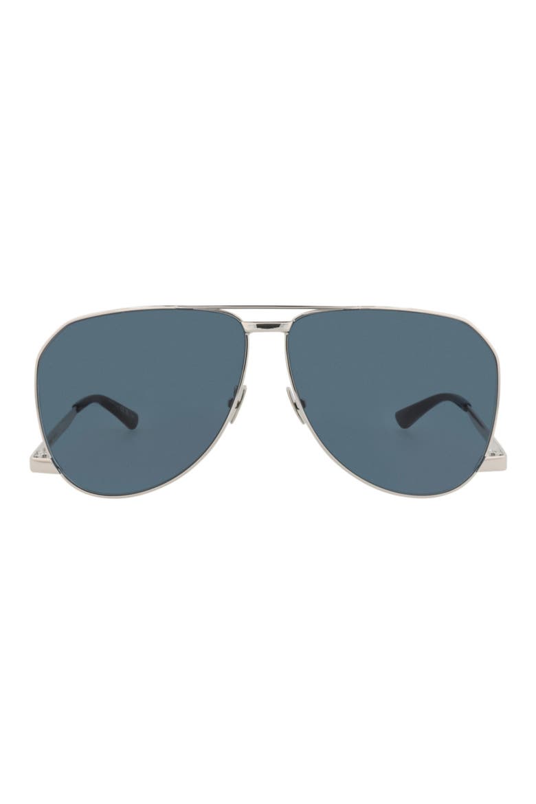 61mm Aviator Sunglasses, Main, color, SILVER SILVER BLUE