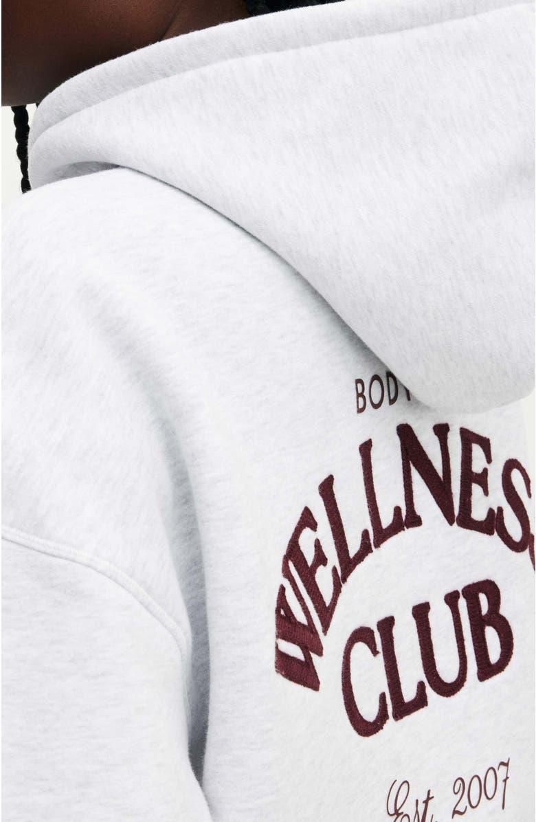 COTTON ON BODY Women's Active Plush Premium Graphic Hoodie, Alternate, color, Cloudy Grey Marle Heritage