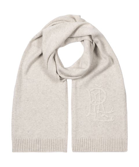 embroidered logo scarf