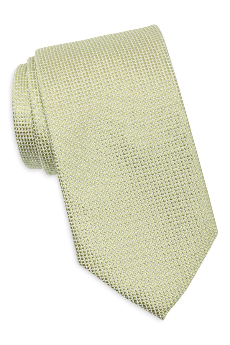 Textured Silk Tie, Main, color, GREEN