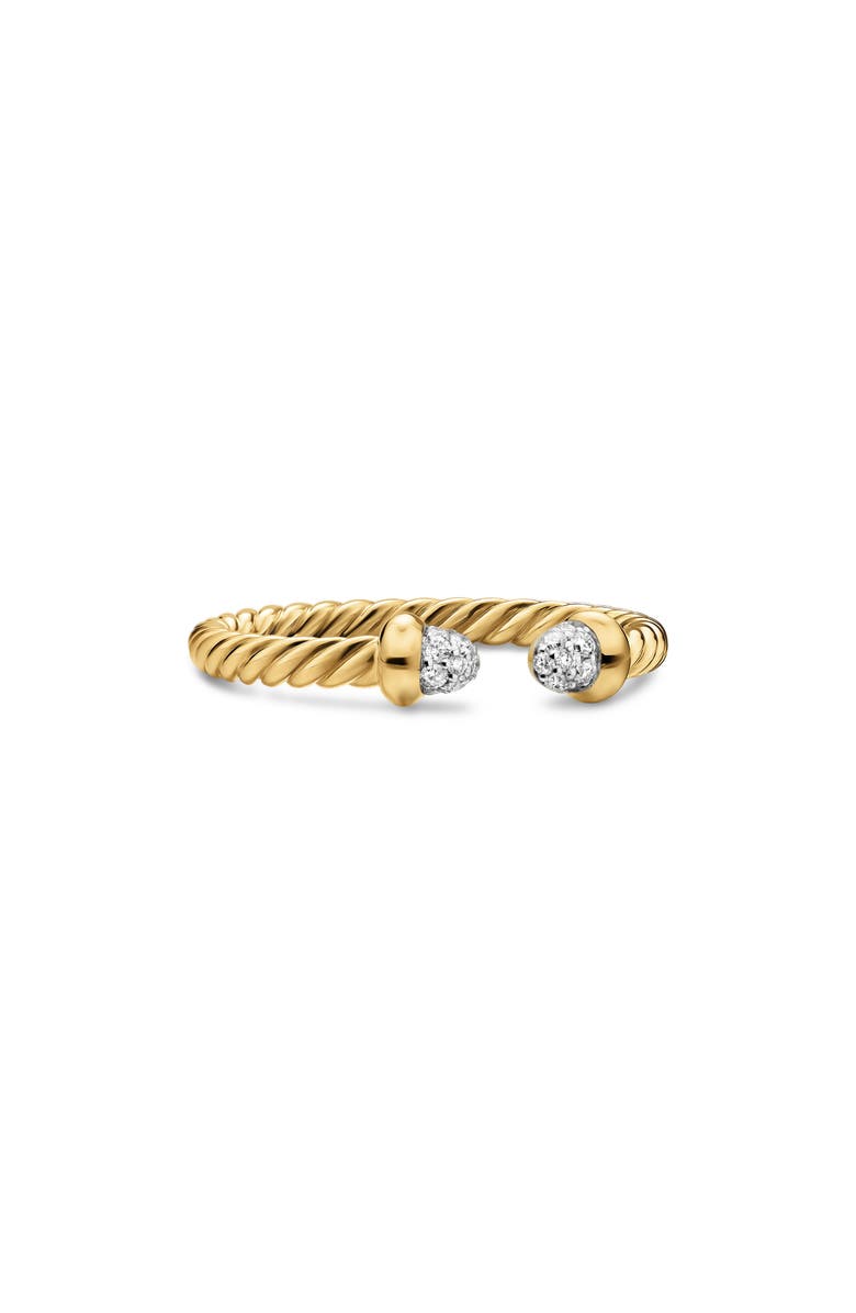 David Yurman Micro Cablespira<sup>®</sup> Flex Open Ring, Alternate, color, Gold