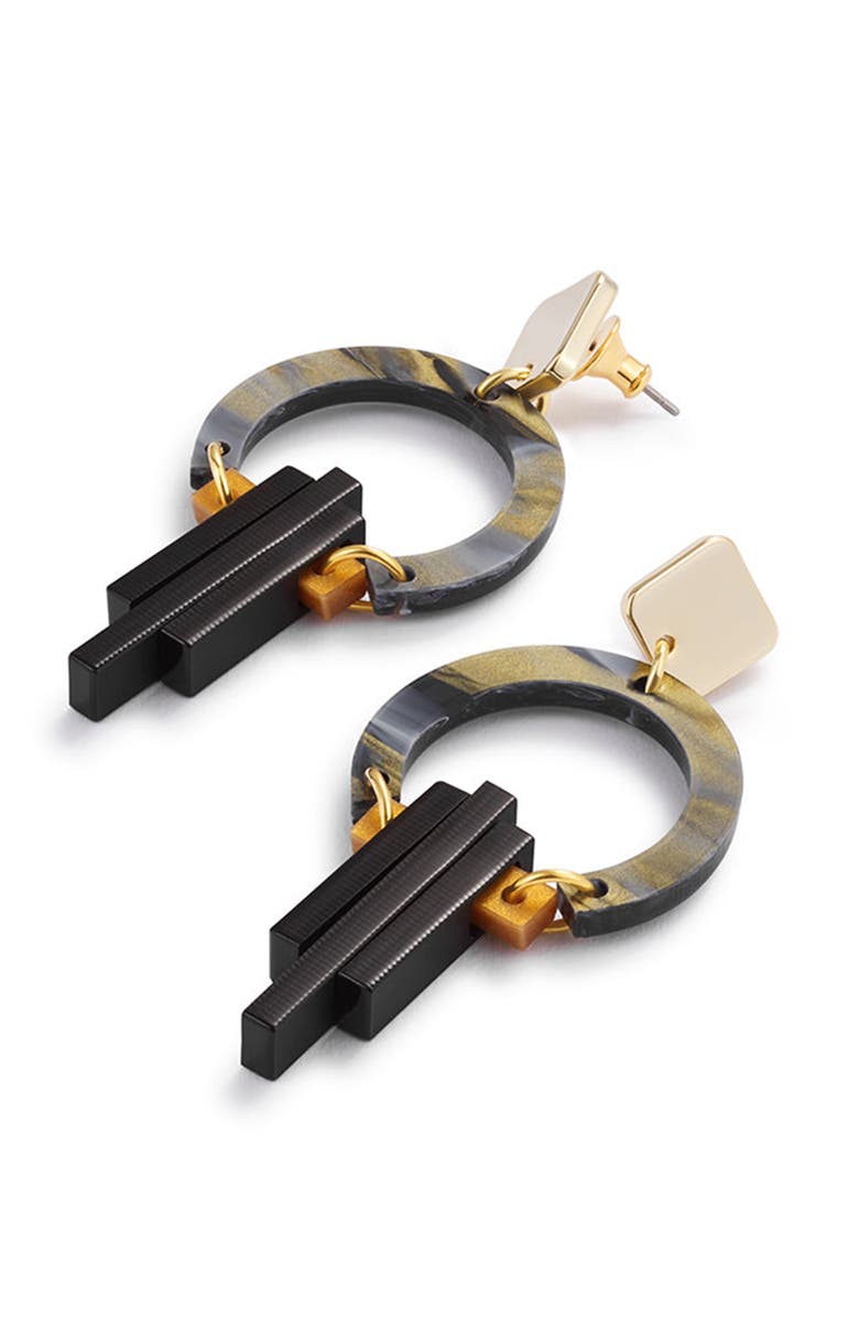 Toolally Petite Art Deco Chandeliers - Black Swirl, Alternate, color, Black Swirl