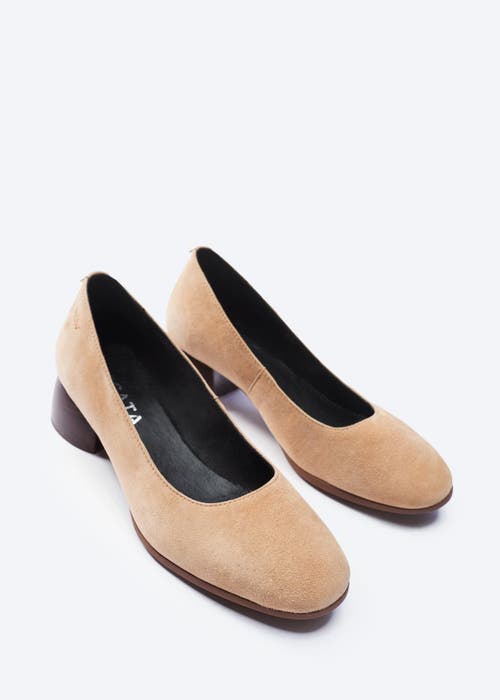 Viscata Milan Suede Heels In Camel
