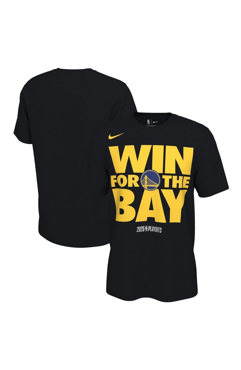 Nike Unisex Nike Black Golden State Warriors 2025 NBA Playoffs On-Court Mantra T-Shirt, Main, color, 