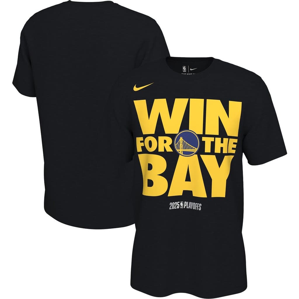 Nike Unisex Black Golden State Warriors 2025 Nba Playoffs On-court Mantra T-shirt