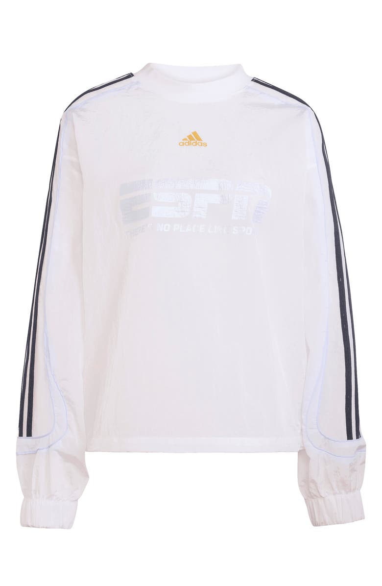 adidas Originals Teamgeist 2.0 Woven Crewneck Sweatshirt, Alternate, color, White