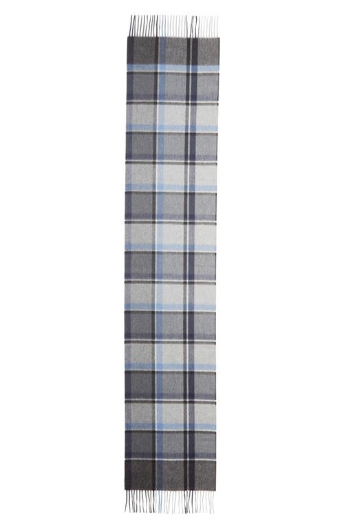 Andrew Stewart Plaid Cashmere Scarf In Blue