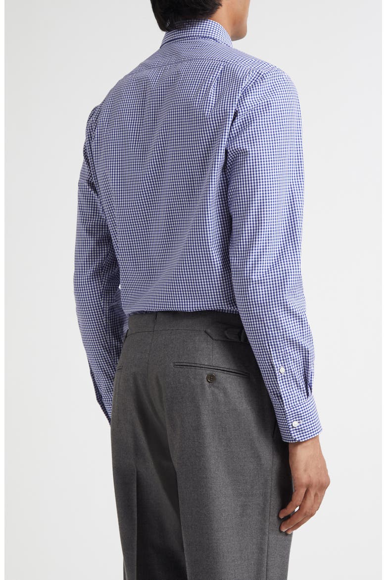 Cameron Gingham Check Cotton Button-Down Shirt, Alternate, color, BLUE/ WHITE
