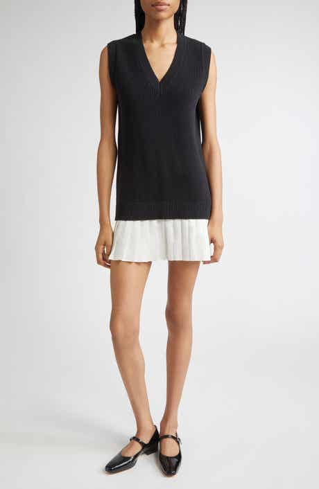 Indiana Mixed Media Cotton Blend Minidress