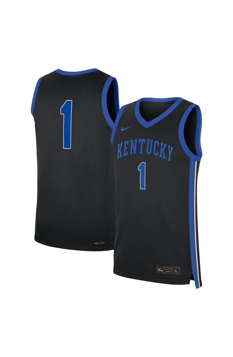 Nike Men's Nike #1 Black Kentucky Wildcats Alternate Replica Jersey, Main, color, Black