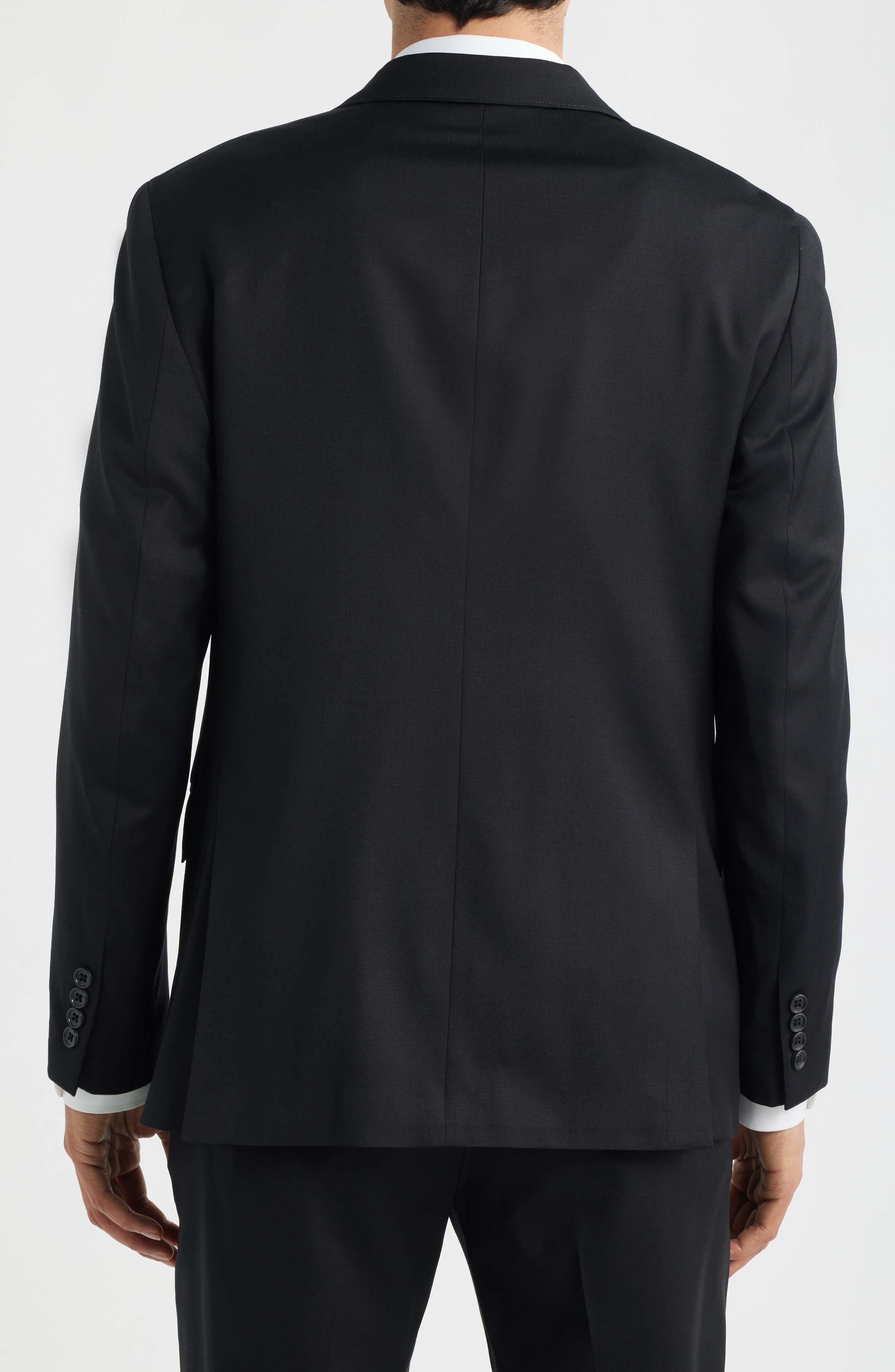 Jetsetter Standard Fit Black Stretch Wool Suit Jacket - image 2