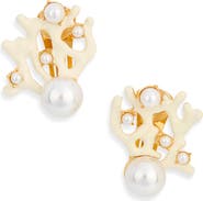 Kenneth Jay Lane Faux Pearl Clip-On Earrings