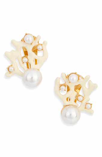 Kenneth Jay Lane Faux Pearl Clip-On Earrings