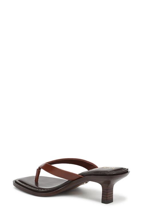 Sam Edelman Dollie Thong Sandal Burnt Brandy Leather In Burnt Brandy
