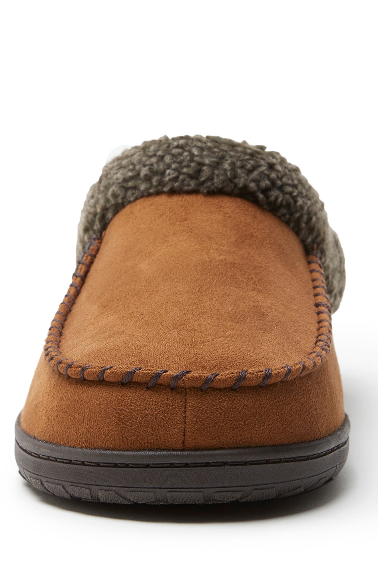 Brendan Microfiber Faux Fur Lined Clog Slipper, Alternate, color, CHESTNUT