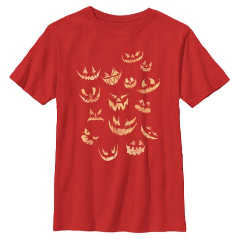 Boys Lost Gods Halloween Jack-o'-lantern Faces T Shirt