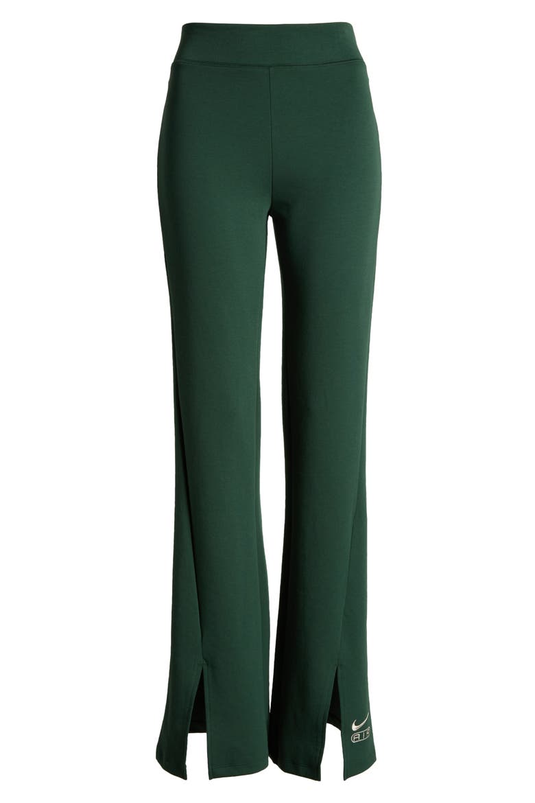 Air High Waist Flare Leggings, Alternate, color, FIR/ PALE IVORY