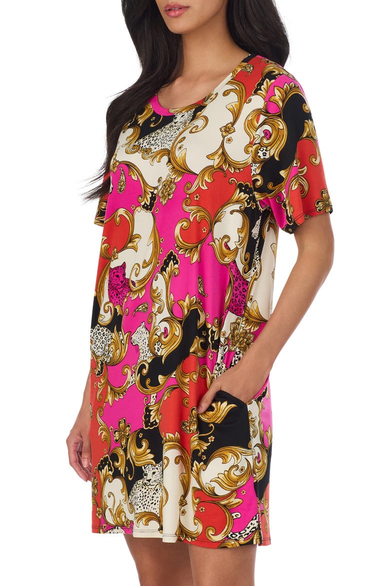 Short Sleeve Nightshirt, Alternate, color, MULTI