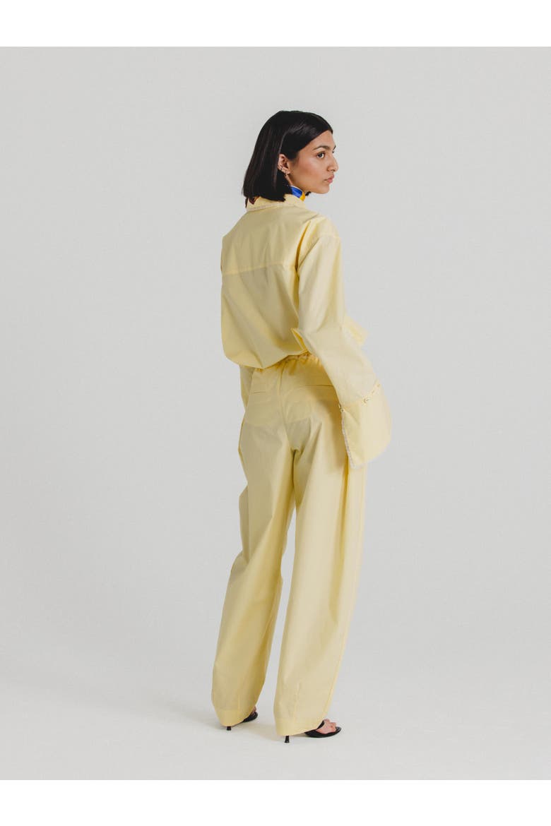 Cotton Poplin Pants, Alternate, color, Butter Yellow