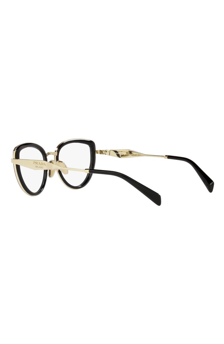 Prada 49mm Small Pillow Optical Glasses, Alternate, color, 