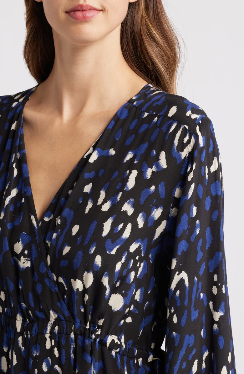 Masai Copenhagen Norin Faux Wrap Long Sleeve Dress, Alternate, color, 