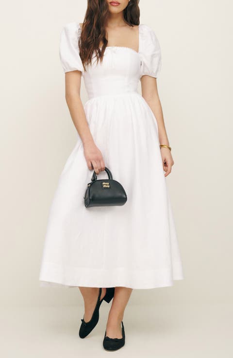 100% Linen White Dresses | Nordstrom