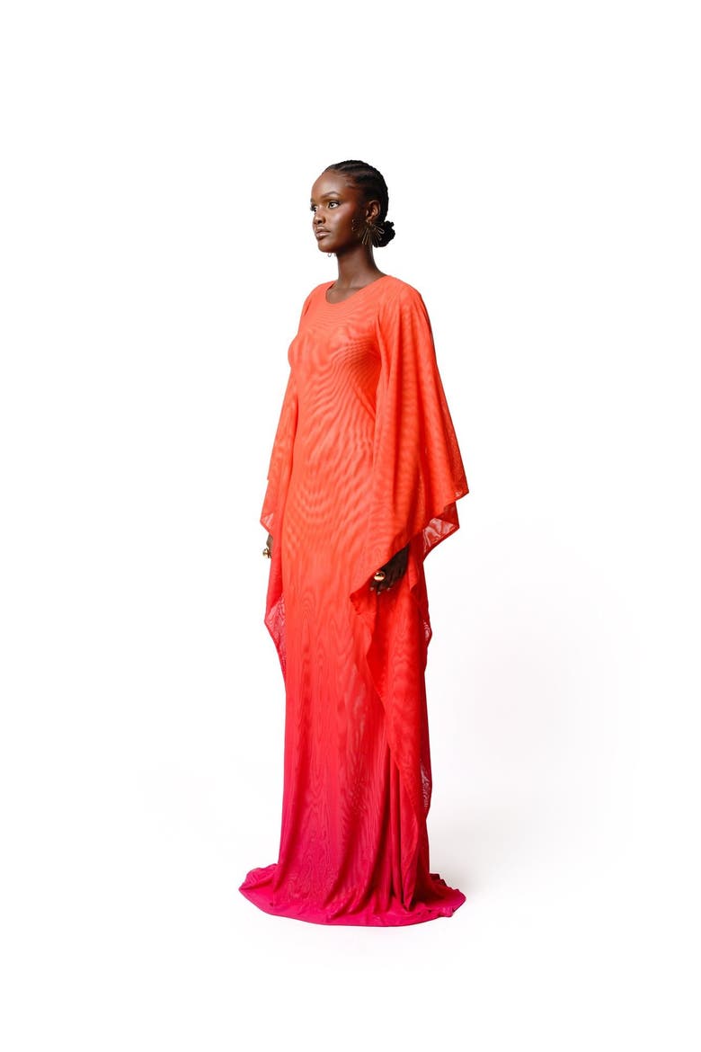 Sienna Kaftan Maxi Dress, Alternate, color, Orange