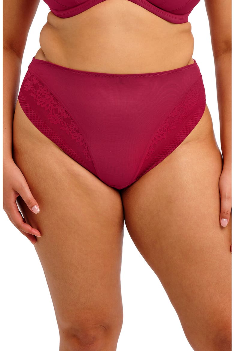 Nerina High Leg Briefs, Main, color, ROUGE
