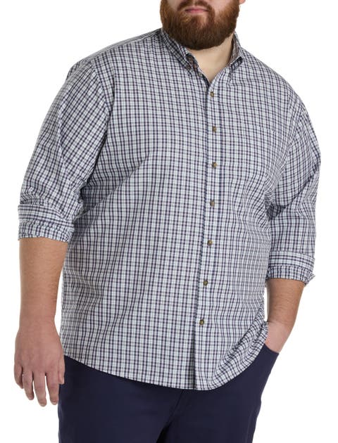 Big & Tall Easy-Care Plaid Sport Shirt