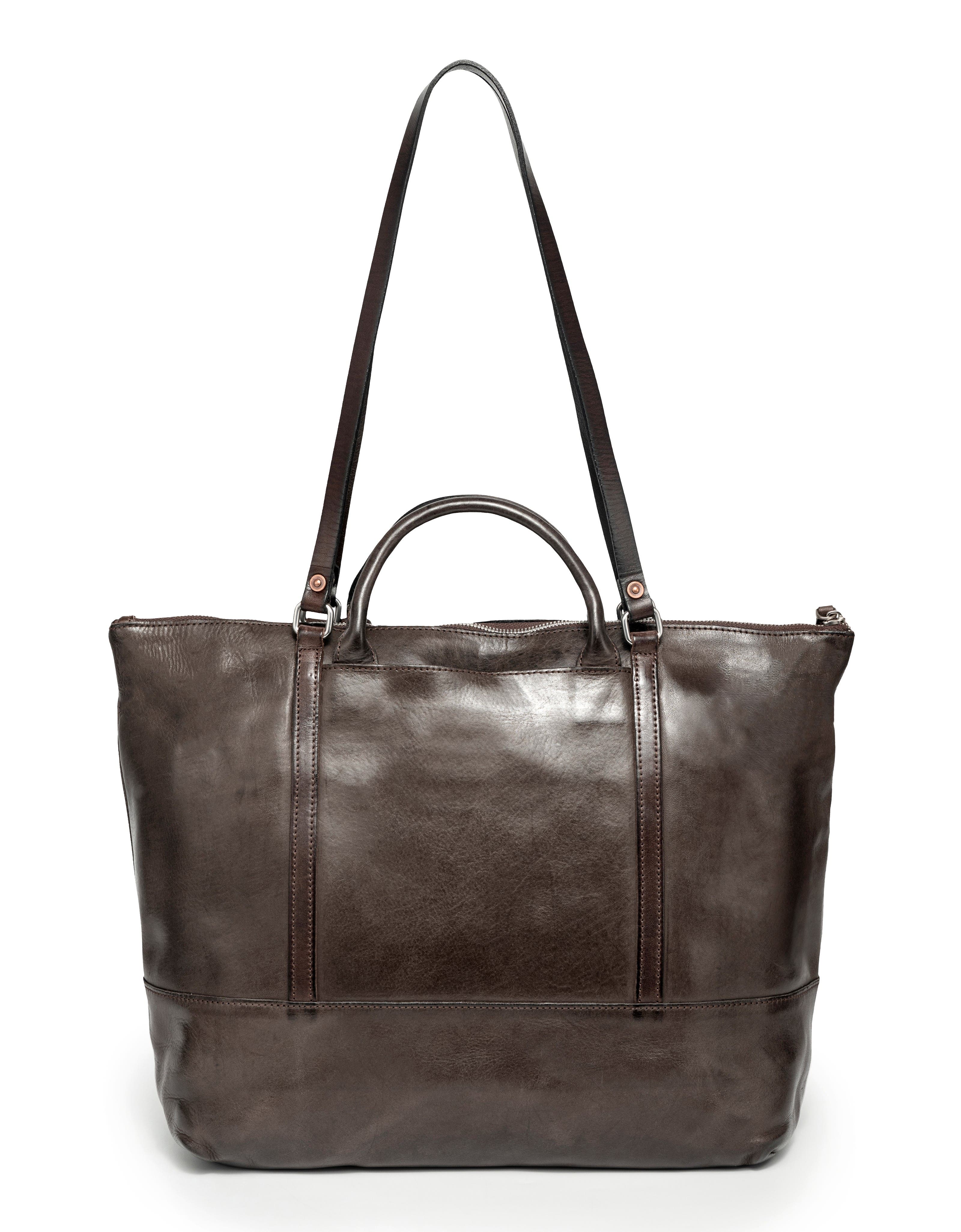 Crocus Genuine Leather Spacious Carryall Tote, Alternate, color, Taupe