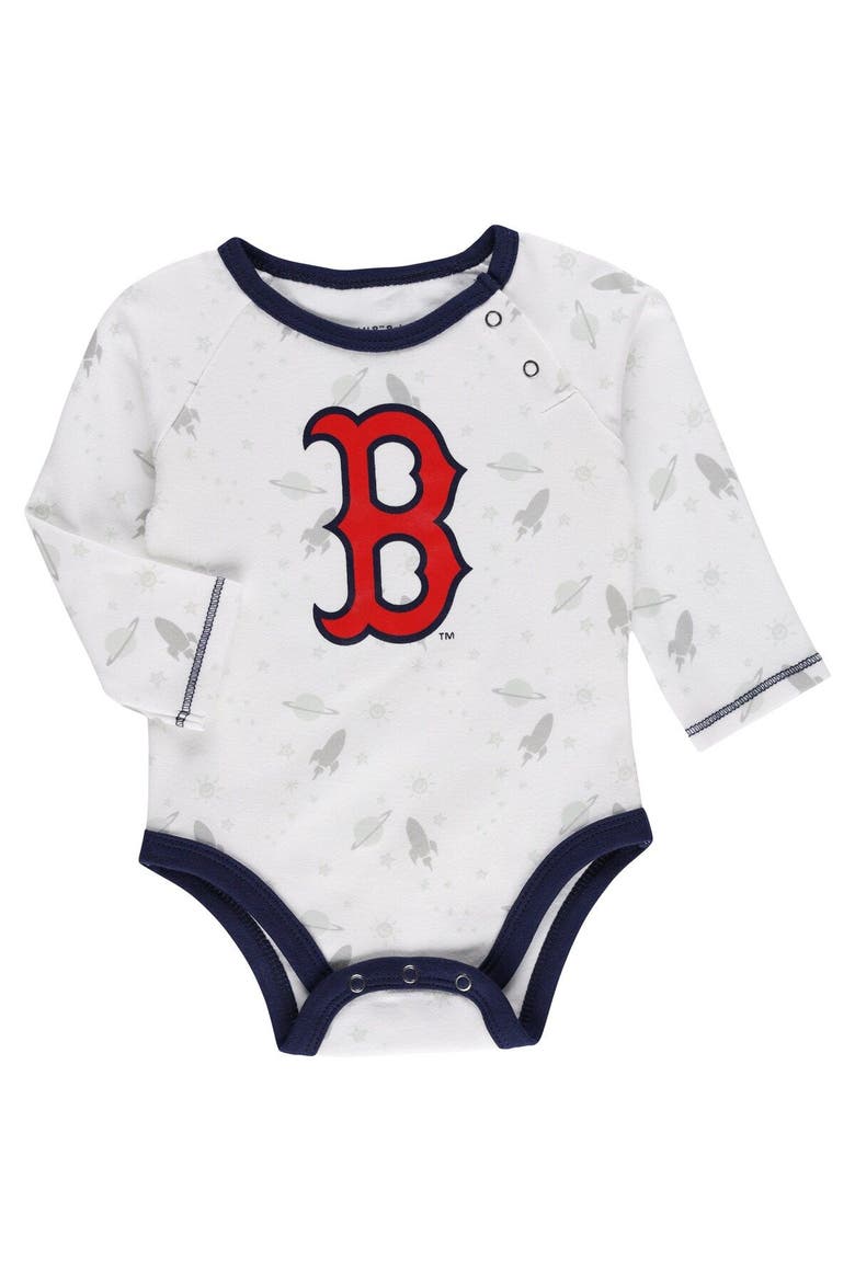 Newborn & Infant Navy/White Boston Red Sox Dream Team Bodysuit Hat & Footed Pants Set, Alternate, color, Navy