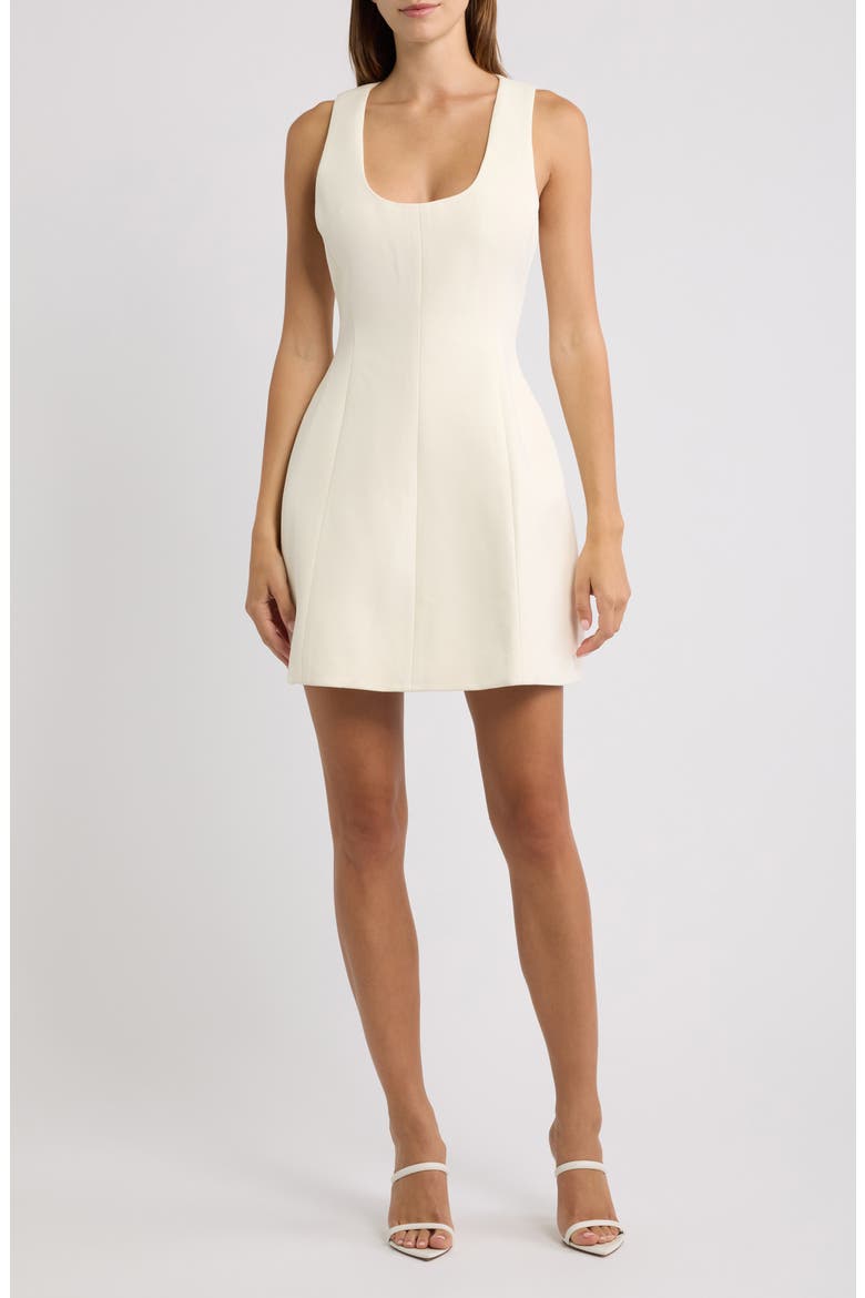Scoop Neck Minidress, Main, color, ECRU