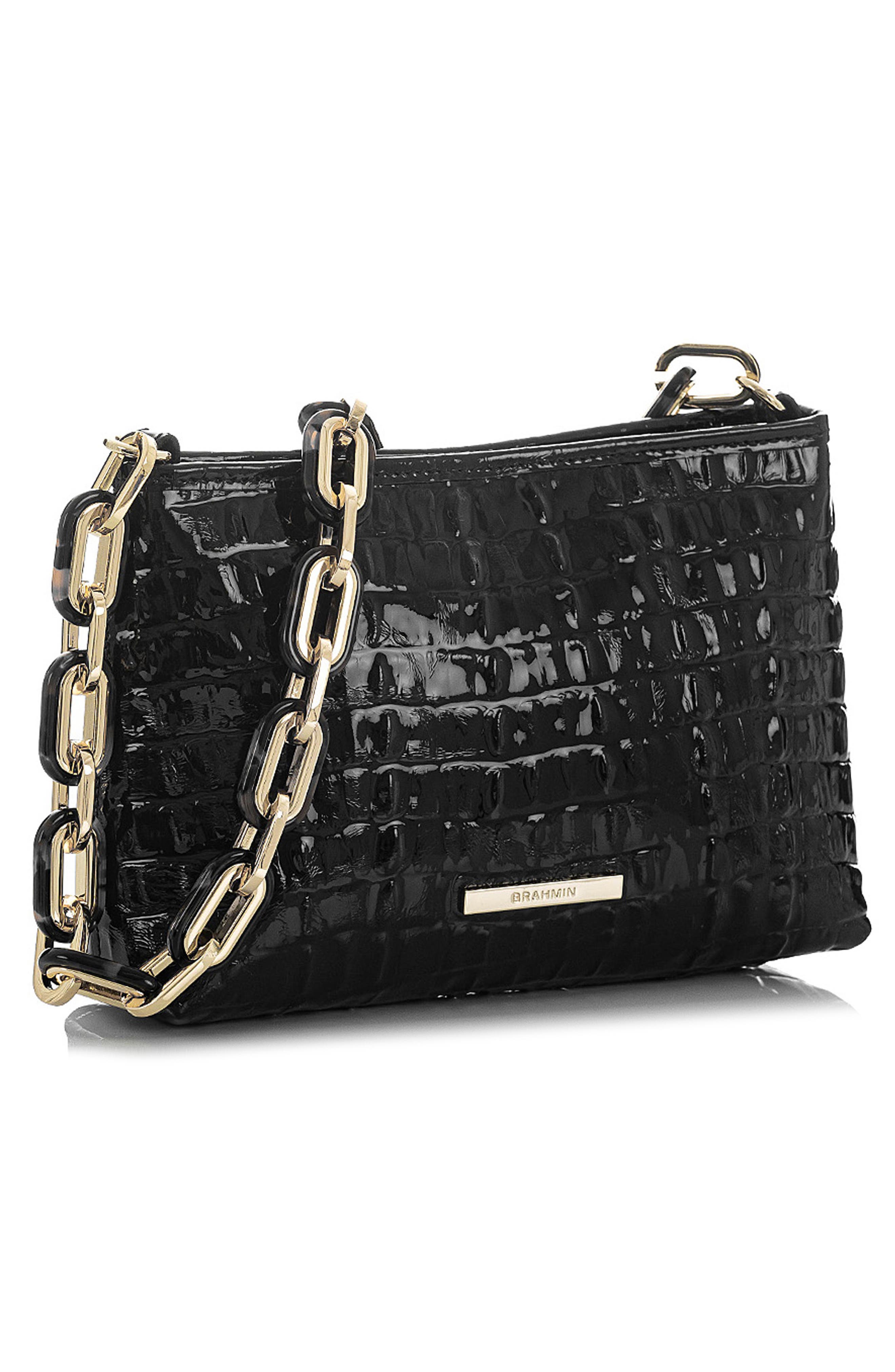 Brahmin Mod Lorelei Croc Embossed Leather Shoulder Bag, Alternate, color, 