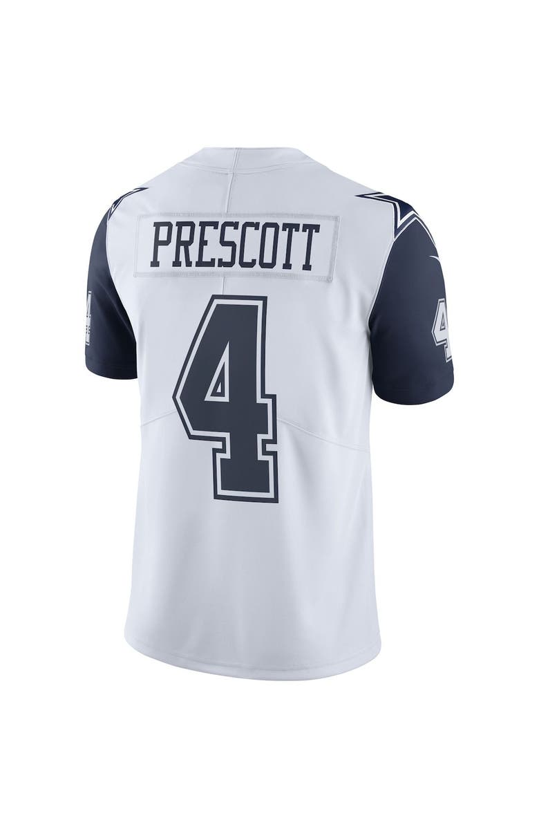 Nike Men's Nike Dak Prescott Dallas Cowboys White Color Rush Vapor Limited Jersey, Alternate, color, White