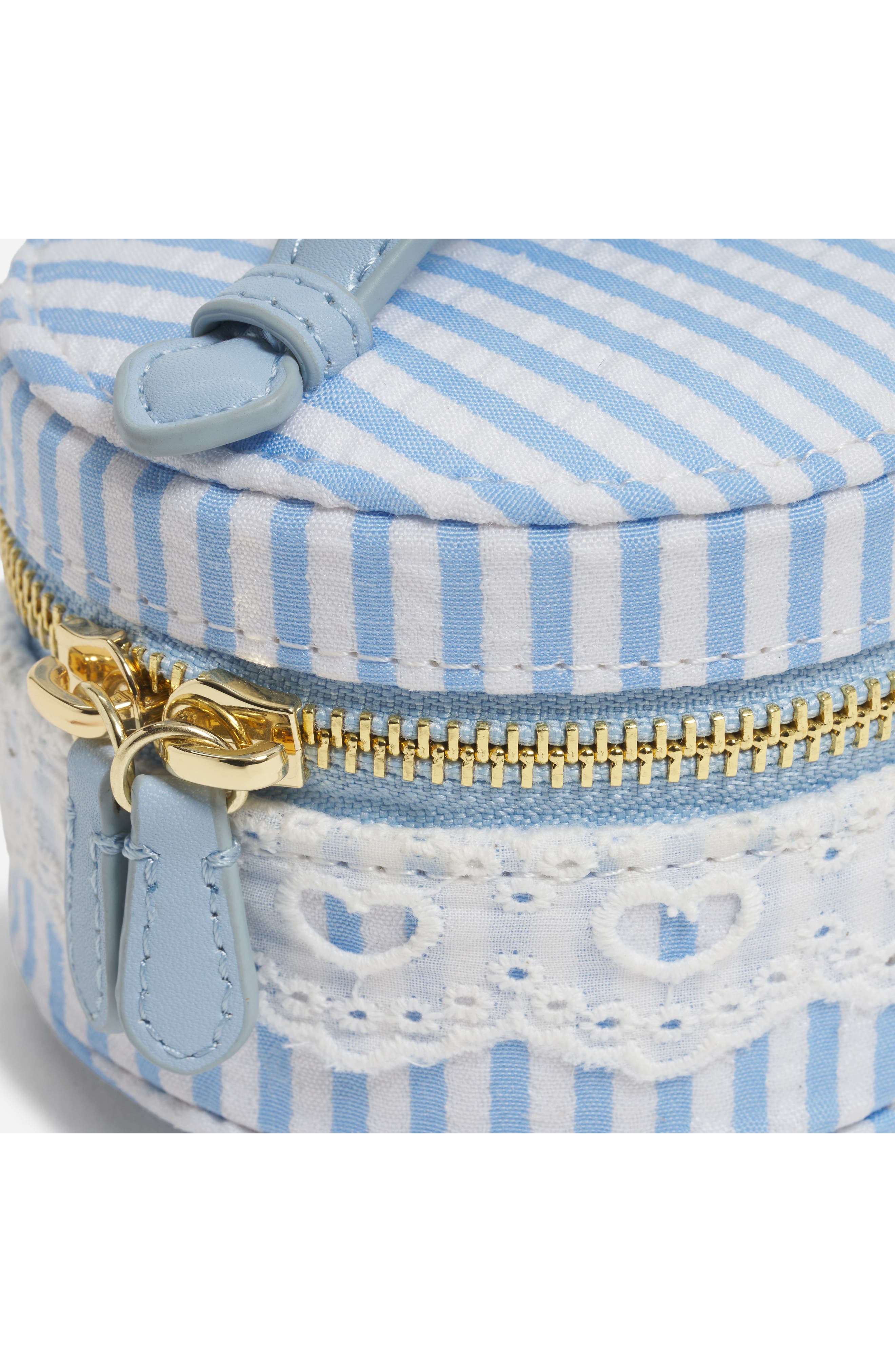 Seersucker Top Handle Pill Case, Alternate, color, BLUE SEERSUCKER