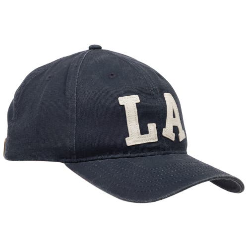 Blue Marlin La Felt Appliqué Pigment Washed Canvas Dad Cap In Blue