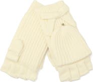 Kate Spade New York knit bow pop-top mittens